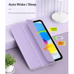 MoKo Coque pour iPad (A16) 11e Gén 11" 2025, iPad 10e Gén 10,9" 2022, Étui avec Coque Arrière en TPU Souple à Rabat avec Support
