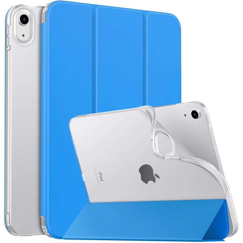 MoKo Coque pour iPad (A16) 11e Génération 11Pouces 2025, iPad 10e Gén 10,9" 2022, Étui avec Coque Arrière TPU Souple à Rabat, Su