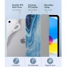 MoKo Coque pour iPad (A16) 11e Gén 11" 2025, iPad 10e Gén 10,9" 2022, Étui avec Coque Arrière en TPU Souple à Rabat avec Support