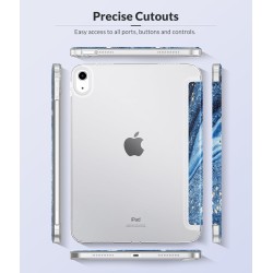 MoKo Coque pour iPad (A16) 11e Gén 11" 2025, iPad 10e Gén 10,9" 2022, Étui avec Coque Arrière en TPU Souple à Rabat avec Support