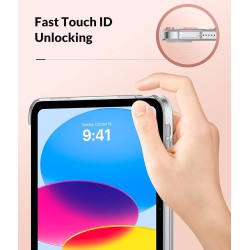 MoKo Coque pour iPad (A16) 11e Gén 11" 2025, iPad 10e Gén 10,9" 2022, Étui avec Coque Arrière en TPU Souple à Rabat avec Support