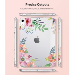 MoKo Coque pour iPad (A16) 11e Gén 11" 2025, iPad 10e Gén 10,9" 2022, Étui avec Coque Arrière en TPU Souple à Rabat avec Support