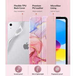 MoKo Coque pour iPad (A16) 11e Génération 11Pouces 2025, iPad 10e Gén 10,9" 2022,Étui avec Coque Arrière en TPU Souple à Rabat a