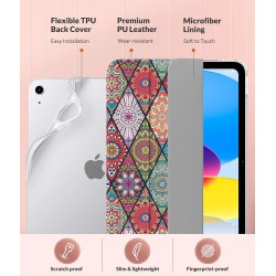 MoKo Coque pour iPad (A16) 11e Génération 11Pouces 2025, iPad 10e Gén 10,9" 2022, Étui avec Coque Arrière TPU Souple à Rabat, Su