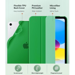 MoKo Coque pour iPad (A16) 11e Génération 11Pouces 2025, iPad 10e Gén 10,9" 2022, Étui avec Coque Arrière TPU Souple à Rabat, Su