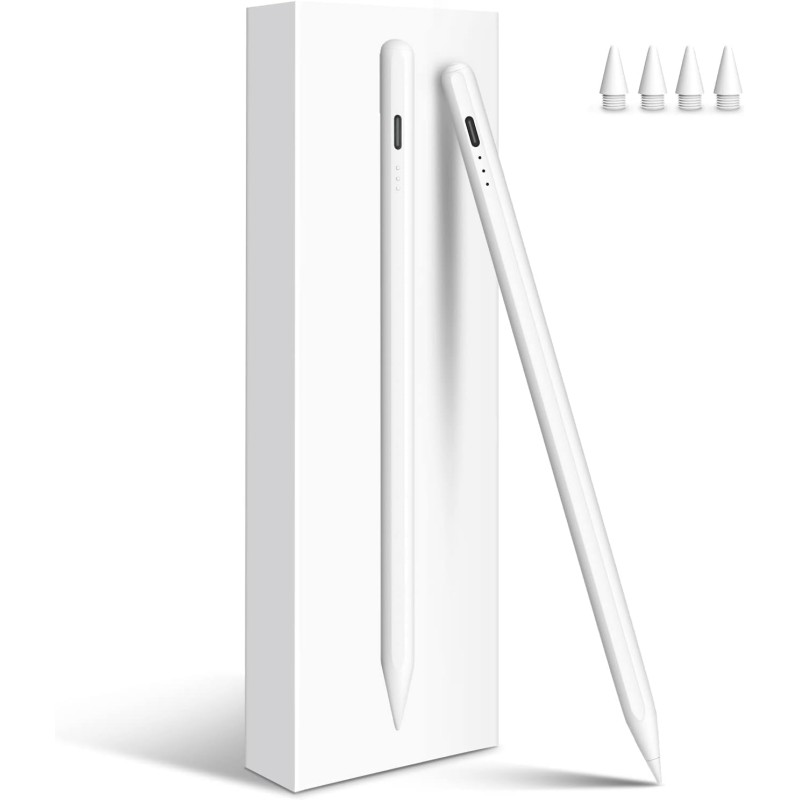 Stylo iPad pour Apple iPad 2018-2025 Stylo Touch pour Tablette iPad Pencil Rejet de Paume, Stylus Pen pour iPad 10/9/8/7, Pro 11