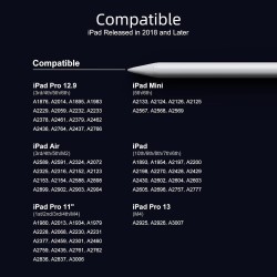 Stylo iPad pour Apple iPad 2018-2025 Stylo Touch pour Tablette iPad Pencil Rejet de Paume, Stylus Pen pour iPad 10/9/8/7, Pro 11