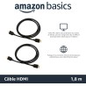 Amazon basics hdmi cable, 2-pack, 6ft, 4k@60hz, high-speed 4k hdmi 2.0 cord (18gbps), 2160p, 48 bit, compatible with tv/ps5/xbox