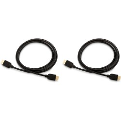 Amazon basics hdmi cable, 2-pack, 6ft, 4k@60hz, high-speed 4k hdmi 2.0 cord (18gbps), 2160p, 48 bit, compatible with tv/ps5/xbox