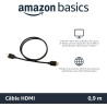 Amazon Basics Câble HDMI 4K de 0.9 m - Haute performance 18 Gbps avec Ethernet, 4K@60Hz, 2160p, Noir