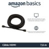 Amazon Basics Câble HDMI 4K de 7.6 m- Haute performance 18 Gbps avec Ethernet, 4K@60Hz, 2160p, Noir