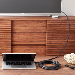 Amazon Basics Câble HDMI 4K de 7.6 m- Haute performance 18 Gbps avec Ethernet, 4K@60Hz, 2160p, Noir