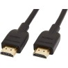 Amazon Basics Lot de 2 câbles HDMI 4K de 0,9 m - Haute performance 18 Gbps avec Ethernet, 4K@60Hz, 2160p, Noir, (0.9 m)