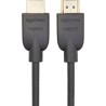 Amazon Basics Lot de 2 câbles HDMI 4K de 0,9 m - Haute performance 18 Gbps avec Ethernet, 4K@60Hz, 2160p, Noir, (0.9 m)