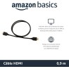 Amazon Basics Lot de 3 câbles HDMI 4K de 0,9 m - Haute performance 18 Gbps avec Ethernet, 4K@60Hz, 2160p, Noir