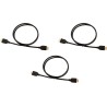Amazon Basics Lot de 3 câbles HDMI 4K de 0,9 m - Haute performance 18 Gbps avec Ethernet, 4K@60Hz, 2160p, Noir