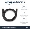 Amazon Basics DisplayPort to HDMI Cable, 5 pièces, 10 ft, Noir