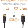 Amazon Basics Câble DisplayPort vers HDMI - 1.8 m, Lot de 10, Noir