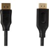 Amazon Basics Câble DisplayPort vers HDMI avec connecteurs plaqués Or - 4.5 m, Noir