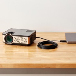 Amazon Basics Câble DisplayPort vers HDMI avec connecteurs plaqués Or - 4.5 m, Noir