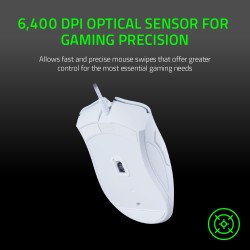 Razer DeathAdder Essential (2021) - Souris Gaming Filaire avec Capteur Optique de 6400 DPI (Design Ergonomique, 5 Boutons Progra