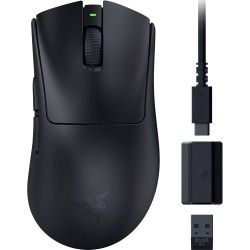 Razer DeathAdder V3 HyperSpeed - Souris e-Sport Gaming Ergonomique sans Fil Ultra légère avec 26K DPI (55g léger, revêtement Sof