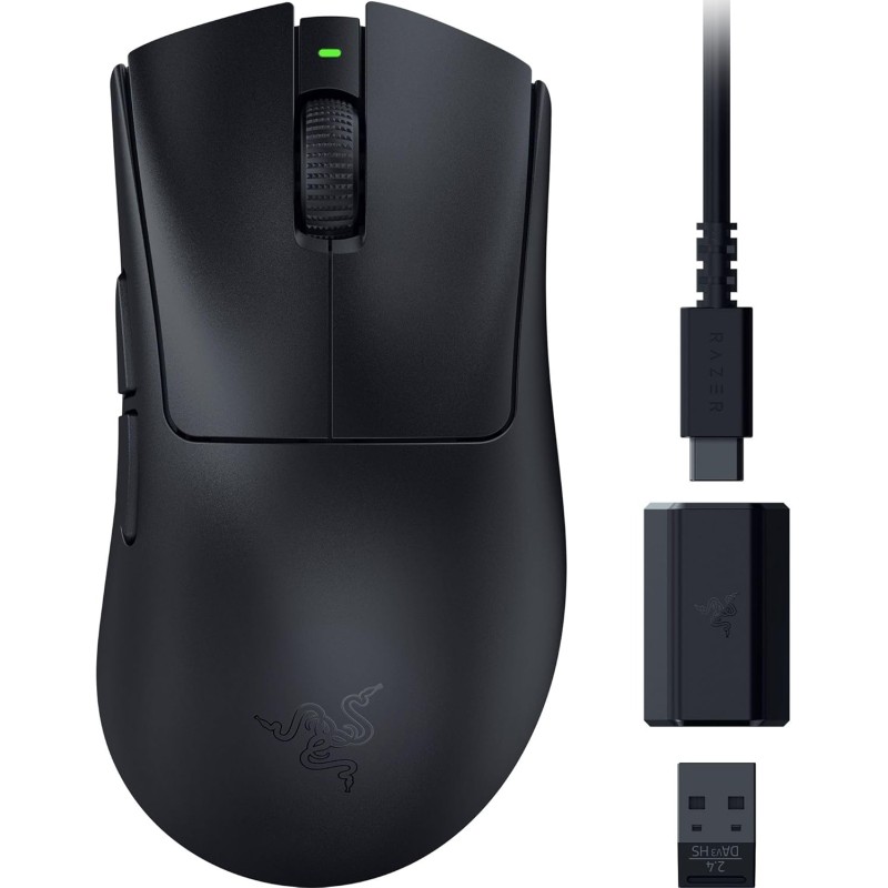 Razer DeathAdder V3 HyperSpeed - Souris e-Sport Gaming Ergonomique sans Fil Ultra légère avec 26K DPI (55g léger, revêtement Sof