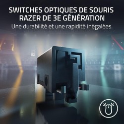 Razer DeathAdder V3 HyperSpeed - Souris e-Sport Gaming Ergonomique sans Fil Ultra légère avec 26K DPI (55g léger, revêtement Sof