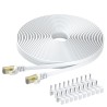 BUSOHE Câble Ethernet Cat 8 50M, Câble Réseau LAN Gigabit RJ45 Plat Haute Vitesse, Cordon de Brassage Internet 40Gbps 2000MHz po