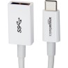 Amazon Basics Câble Adaptateur Femelle USB 3.1 Gen 1 USB-C vers USB-A, Haut débit 5 Gbit/s, certifié USB-If, pour Ordinateurs Po