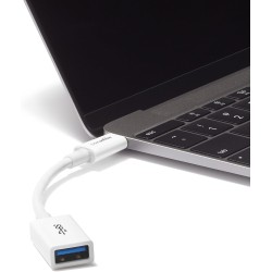 Amazon Basics Câble Adaptateur Femelle USB 3.1 Gen 1 USB-C vers USB-A, Haut débit 5 Gbit/s, certifié USB-If, pour Ordinateurs Po