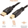Amazon Basics Cable Imprimante 2.0 USB-A a USB-B (1.8 m) Noir
