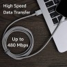 Amazon Basics Câble USB-A vers Lightning en nylon tressé Chargeur certifié MFi pour iPhone Argenté 1.8 m