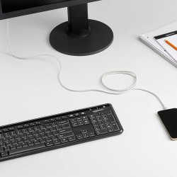 Amazon Basics Câble USB-A vers Lightning en nylon tressé Chargeur certifié MFi pour iPhone Argenté 1.8 m
