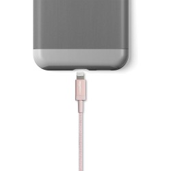 Amazon Basics Câble USB A vers Lightning en nylon tressé Chargeur certifié MFi pour iPhone Rose doré 0.9 m Lot de 2