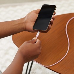 Amazon Basics Câble USB A vers Lightning en nylon tressé Chargeur certifié MFi pour iPhone Rose doré 0.9 m Lot de 2