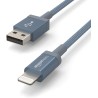 Amazon Basics Câble USB-A vers Lightning en nylon tressé Chargeur certifié MFi pour iPhone, 1.8 m, Gris foncé