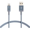 Amazon Basics Câble USB-A vers Lightning en nylon tressé Chargeur certifié MFi pour iPhone Gris foncé 0.9 m Lot de 2
