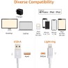 Amazon Basics Câble USB-A vers Lightning en nylon tressé Chargeur certifié MFi pour iPhone Gris foncé 0.9 m Lot de 2