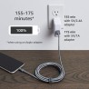 Amazon Basics Câble USB-A vers Lightning en nylon tressé Chargeur certifié MFi pour iPhone Gris foncé 0.9 m Lot de 2