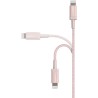 Amazon Basics Câble USB-A vers Lightning en nylon tressé Chargeur certifié MFi pour iPhone Rose doré, 1.8 m