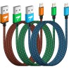 Aioneus Cable iPhone Chargeur iPhone [2m/Lot de 3] Cable Lightning USB MFi Certifié Nylon Tressé Cordon i Phone Charge Rapide Fi