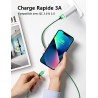 Aioneus Cable iPhone Chargeur iPhone [2m/Lot de 3] Cable Lightning USB MFi Certifié Nylon Tressé Cordon i Phone Charge Rapide Fi