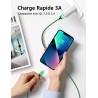 Aioneus Cable iPhone Chargeur iPhone [0.5M+1M+1.5M+2M] Cable Lightning USB MFi Certifié Nylon Tressé Cordon Charge Rapide Fil Ul