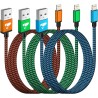Aioneus Cable iPhone Chargeur iPhone [1m/Lot de 3] Cable Lightning USB MFi Certifié Nylon Tressé Cordon Charge Rapide Fil Ultra 