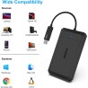 BENFEI Boîtier Externe pour Disque Dur 2,5", boîtier USB 3.2 Gen 1 6Gbps pour SATA HDD et SSD de 2,5'' et 7/9,5 mm, USB C/A 2 en