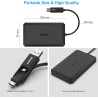 BENFEI Boîtier Externe pour Disque Dur 2,5", boîtier USB 3.2 Gen 1 6Gbps pour SATA HDD et SSD de 2,5'' et 7/9,5 mm, USB C/A 2 en
