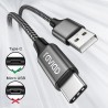 Raviad cable usb c charge rapide 3.1a, [0.3m, lot de 2] câble usb vers usb c court nylon cable chargeur type c pour iphone 17 16