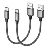 Raviad cable usb c charge rapide 3.1a, [0.5m, lot de 2] câble usb vers usb c court nylon cable chargeur type c pour iphone 17 16