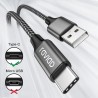 Raviad cable usb c charge rapide 3.1a, [2m, lot de 2] câble usb vers usb c nylon cable chargeur type c pour iphone 17 16 15, sam
